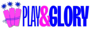 logo play and glory: animacion para fiestas en Málaga para grupos